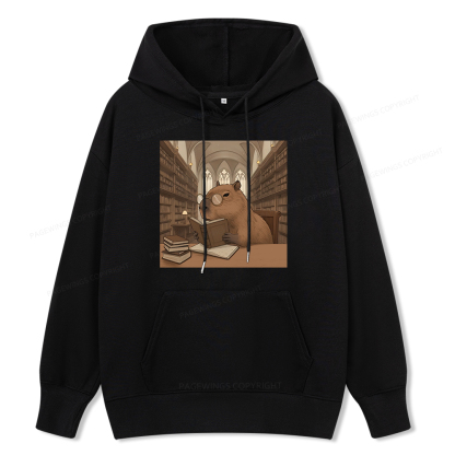 Pagewings The Reader Capybara Unisex Classic Hoodie