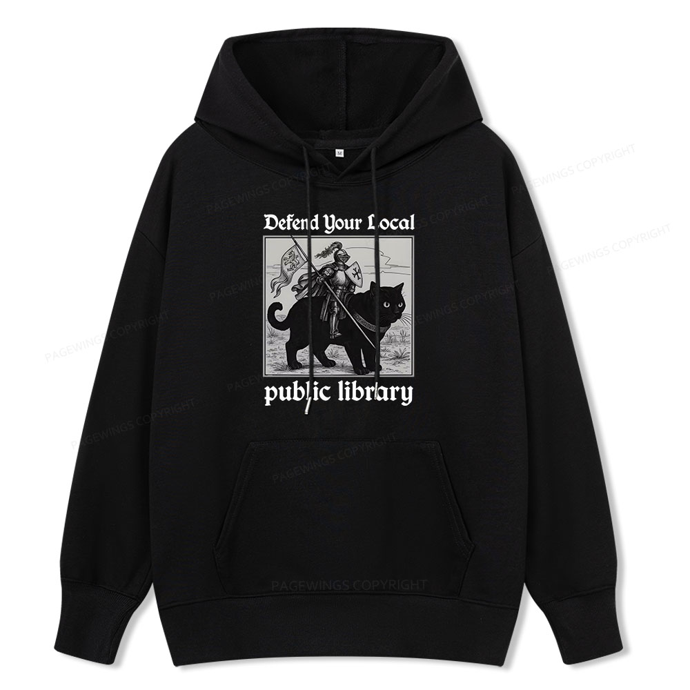 Pagewings Defend Your Local public library Unisex Classic Hoodie