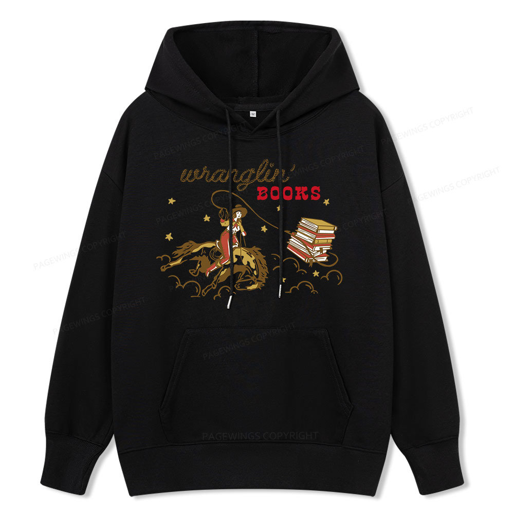 Pagewings Wranglin' Books Unisex Classic Hoodie