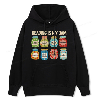 Pagewings Reading is My Jam Bookworm Unisex Classic Hoodie