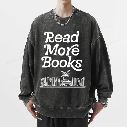 Pagewings Read More Books  Unisex Washed Sweatshirt