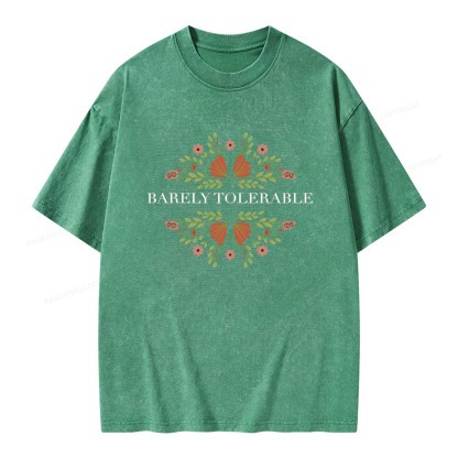 Pagewings Barely Tolerable Unisex Washed T-shirt
