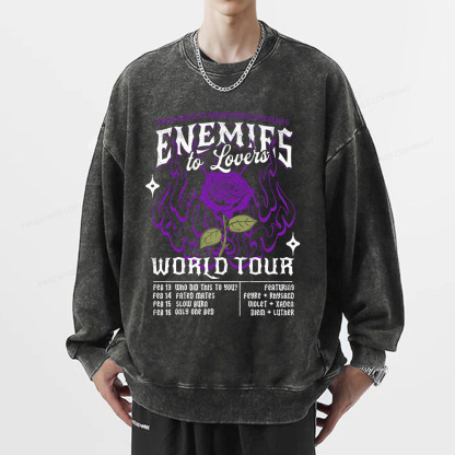  Pagewings Enemies To Lovers Comfort Colors Unisex Washed Sweatshirt