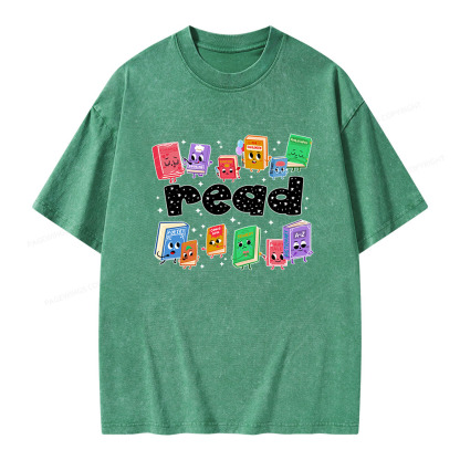 Pagewings Reading Book Unisex Washed T-shirt