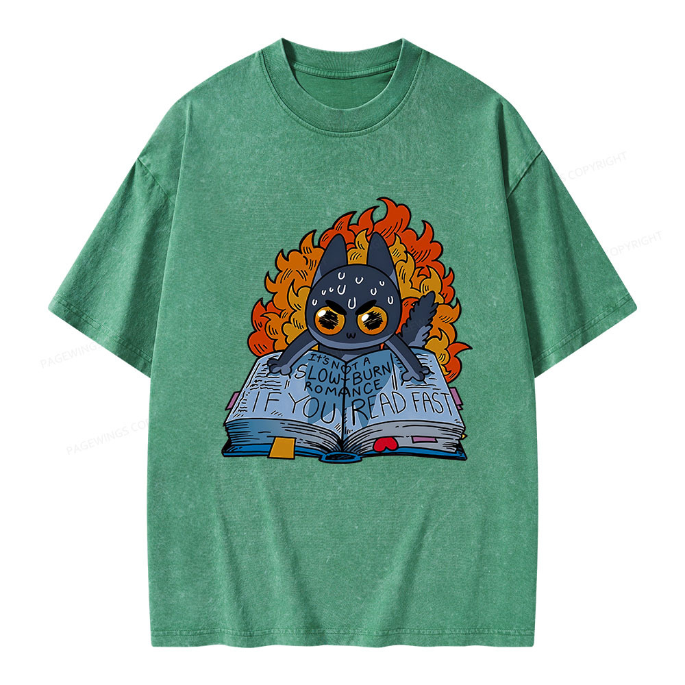 Pagewings If You Read Fast Unisex Washed T-shirt