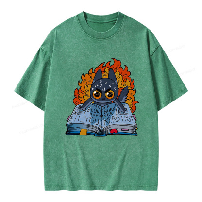 Pagewings If You Read Fast Unisex Washed T-shirt