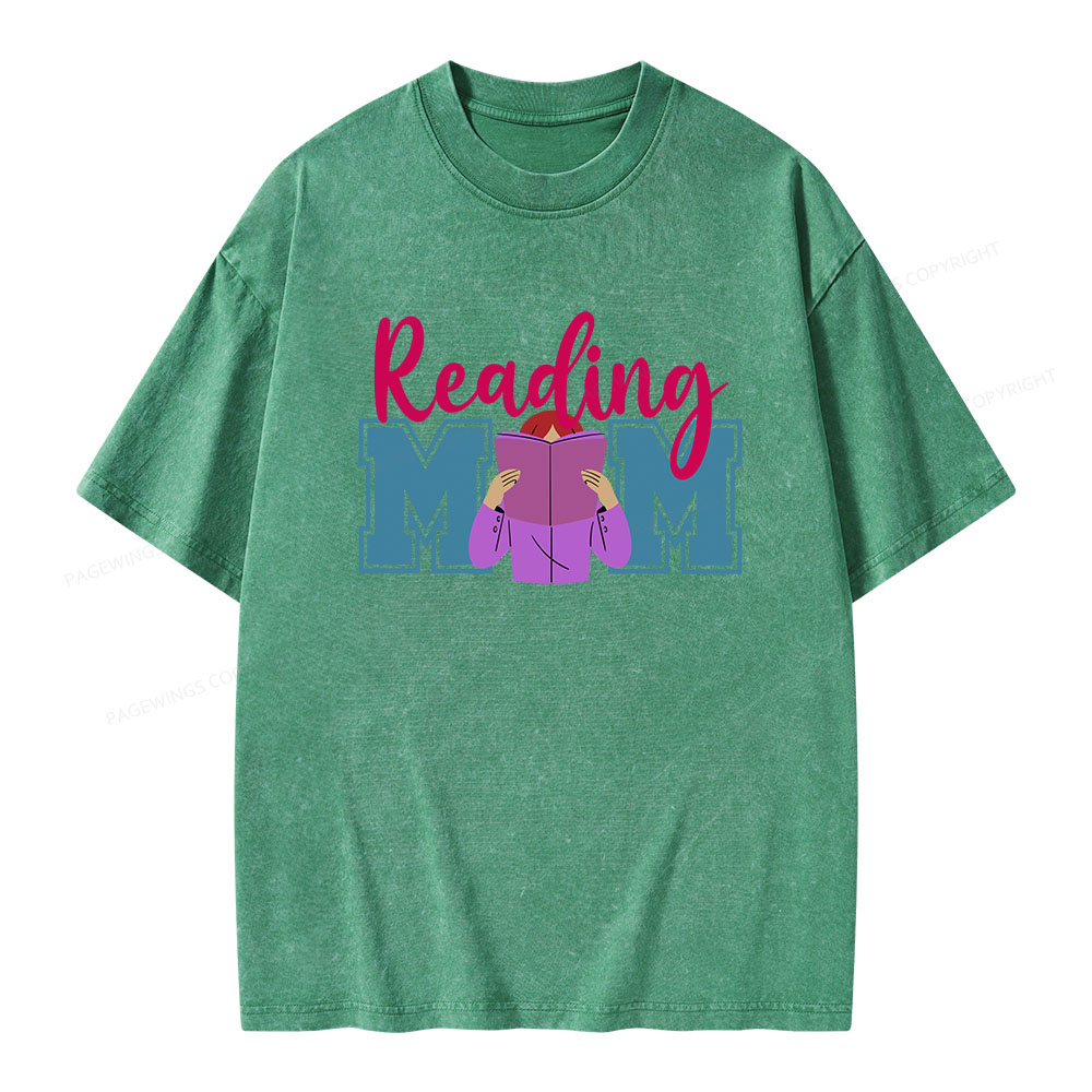 Pagewings Reading Mom Unisex Washed T-shirt