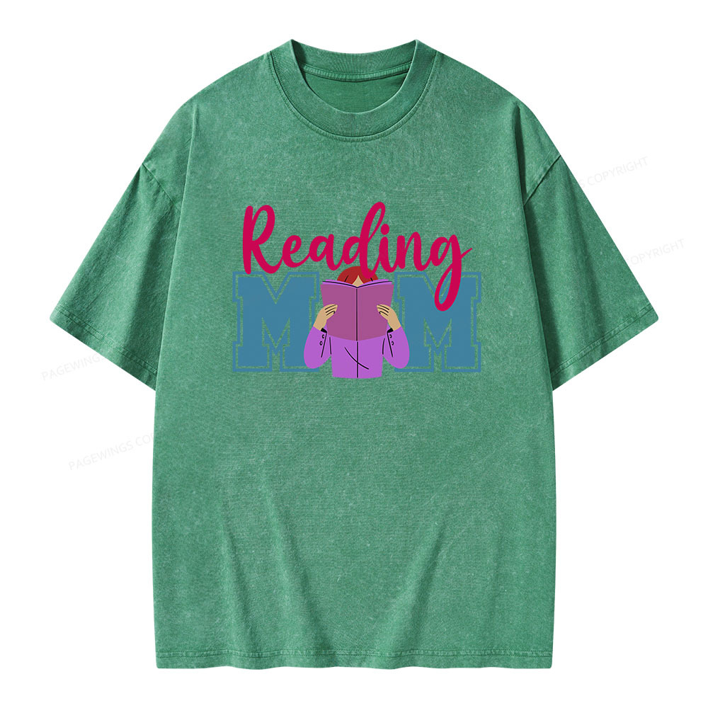 Pagewings Reading Mom Unisex Washed T-shirt