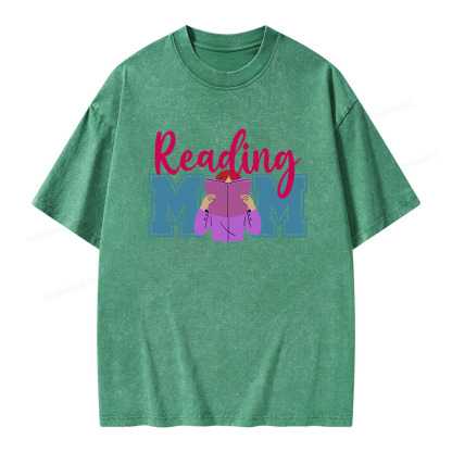 Pagewings Reading Mom Unisex Washed T-shirt