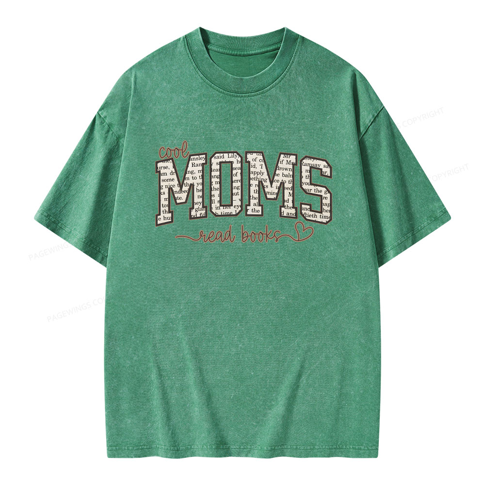 Pagewings Cool Moms Book Club Unisex Washed T-shirt