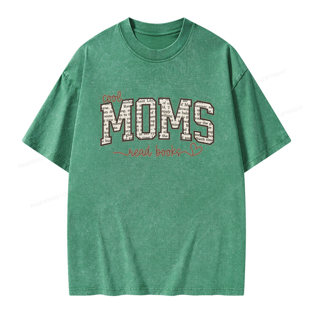 Pagewings Cool Moms Book Club Unisex Washed T-shirt