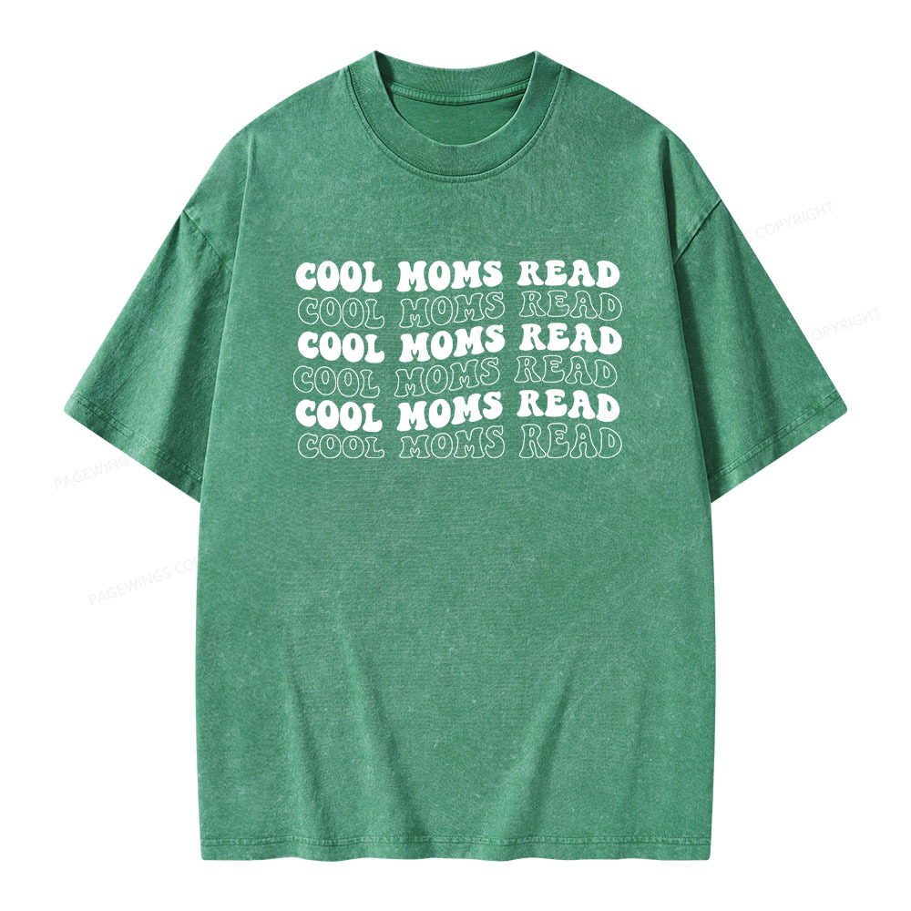 Pagewings Cool Moms Read Unisex Washed T-shirt
