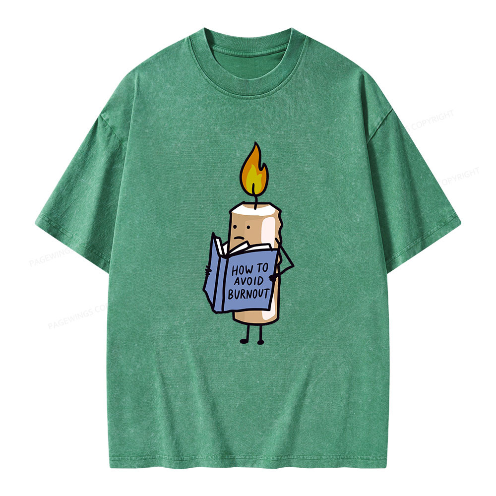 Pagewings How To Avoid Burnout Unisex Washed T-shirt