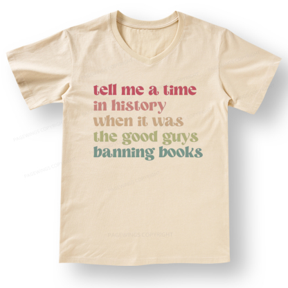 Pagewings Tell Me a Time in History V-neck T-shirt