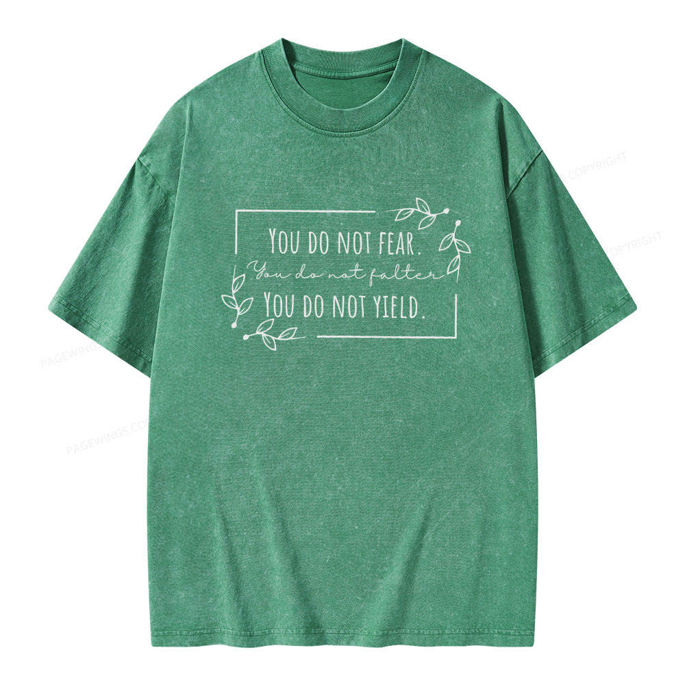 Pagewings You Do Not Yield Unisex Washed T-shirt