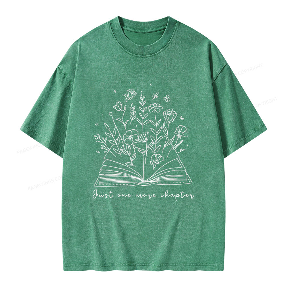 Pagewings Just One More Chapter Unisex Washed T-shirt