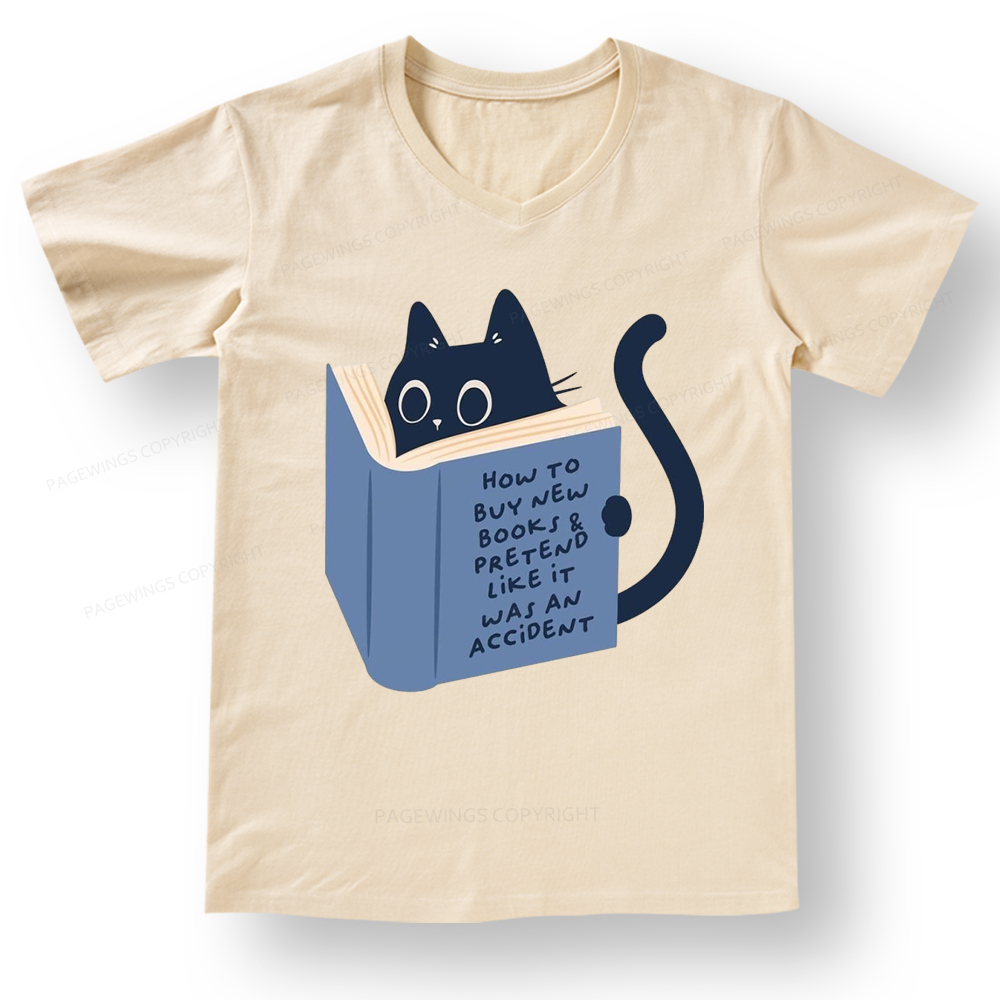 Pagewings How To Buy New Books V-neck T-shirt