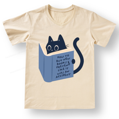 Pagewings How To Buy New Books V-neck T-shirt