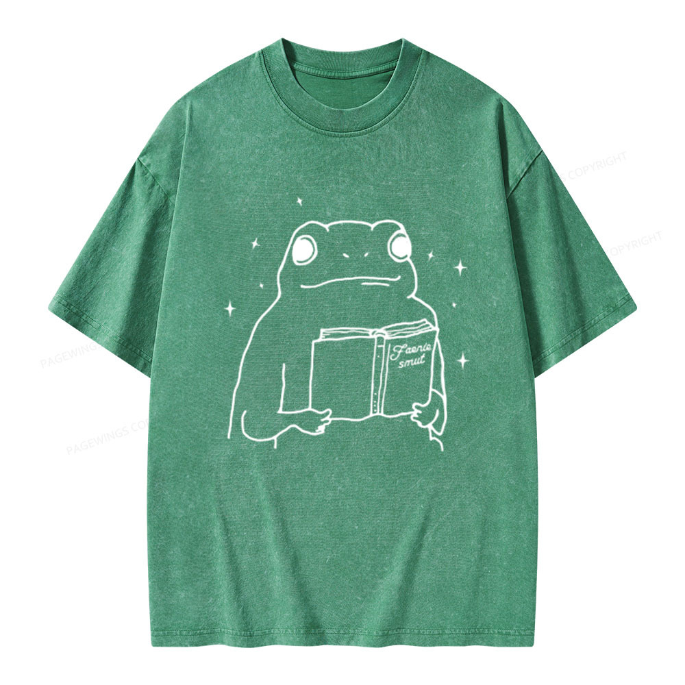 Pagewings Faerie Smut and Frogs Comfort Unisex Washed T-shirt