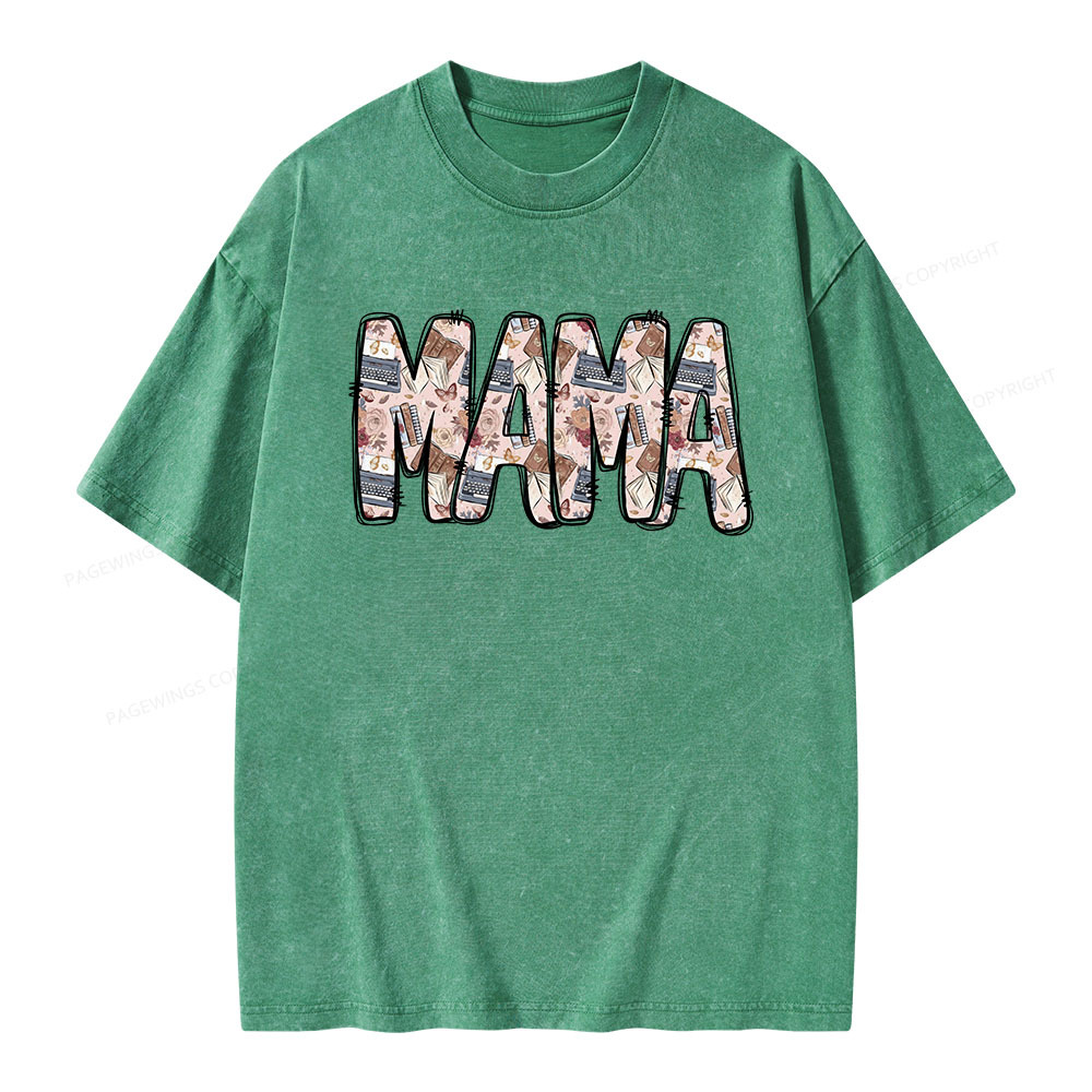 Pagewings Mama Unisex Washed T-shirt