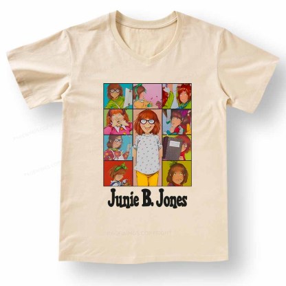 Pagewings Junie B Jones V-neck T-shirt