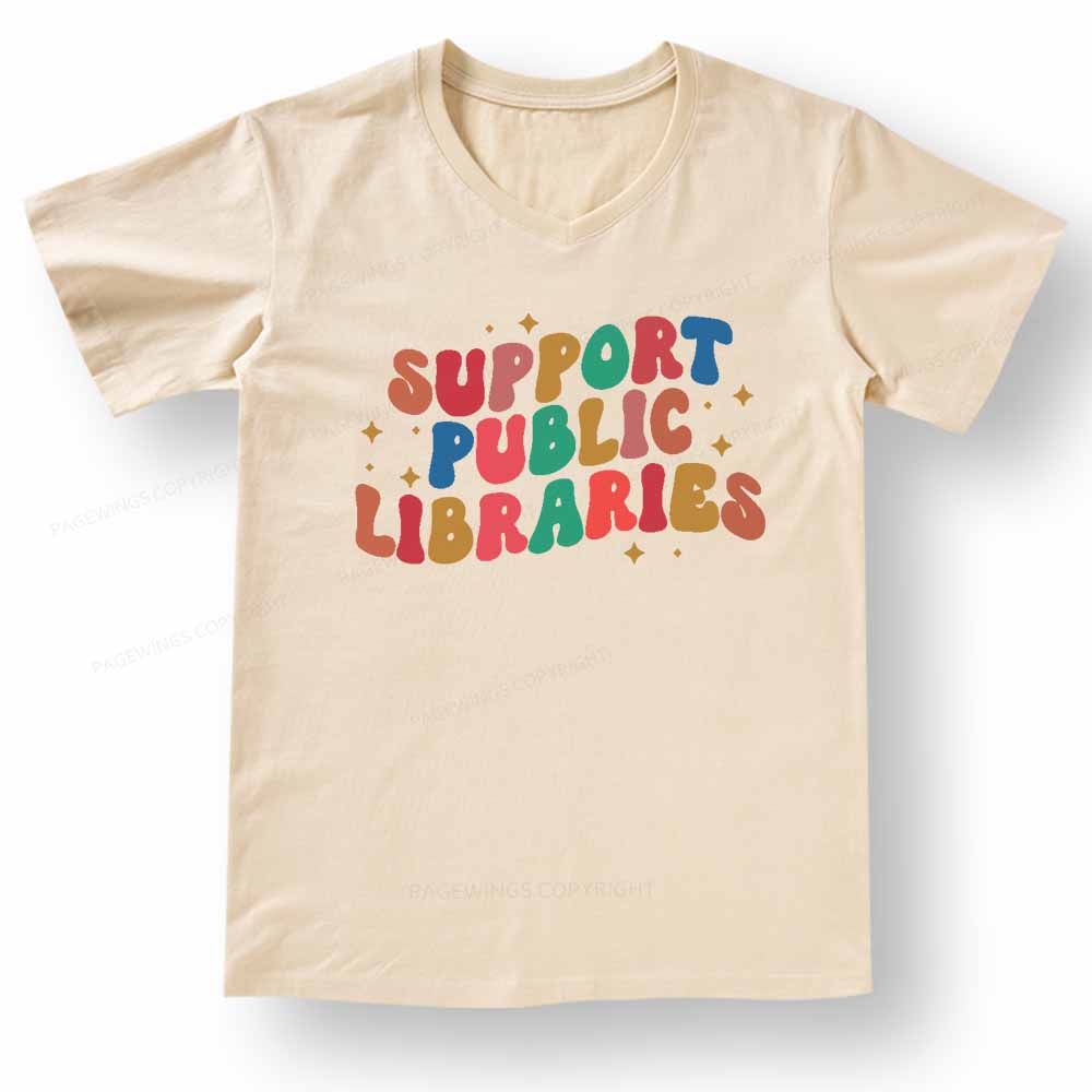 Pagewings Public Library Sweatshirt V-neck T-shirt 