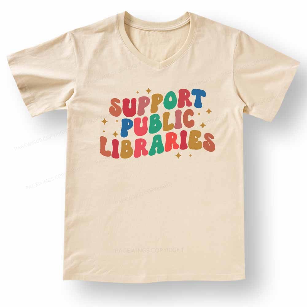 Pagewings Public Library Sweatshirt V-neck T-shirt