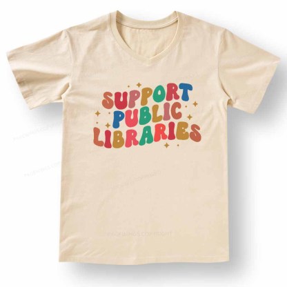 Pagewings Public Library Sweatshirt V-neck T-shirt 