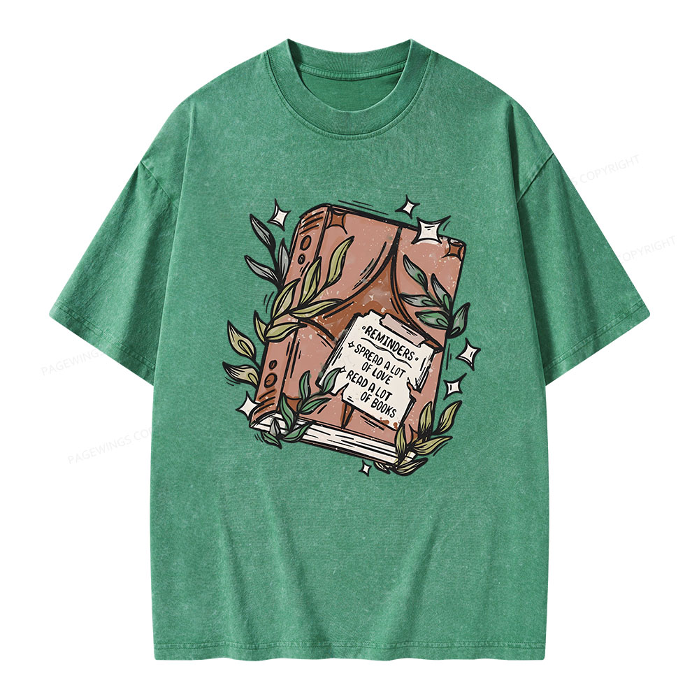 Pagewings Read A Lot Of Books Unisex Washed T-shirt