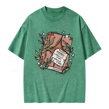 Pagewings Read A Lot Of Books Unisex Washed T-shirt