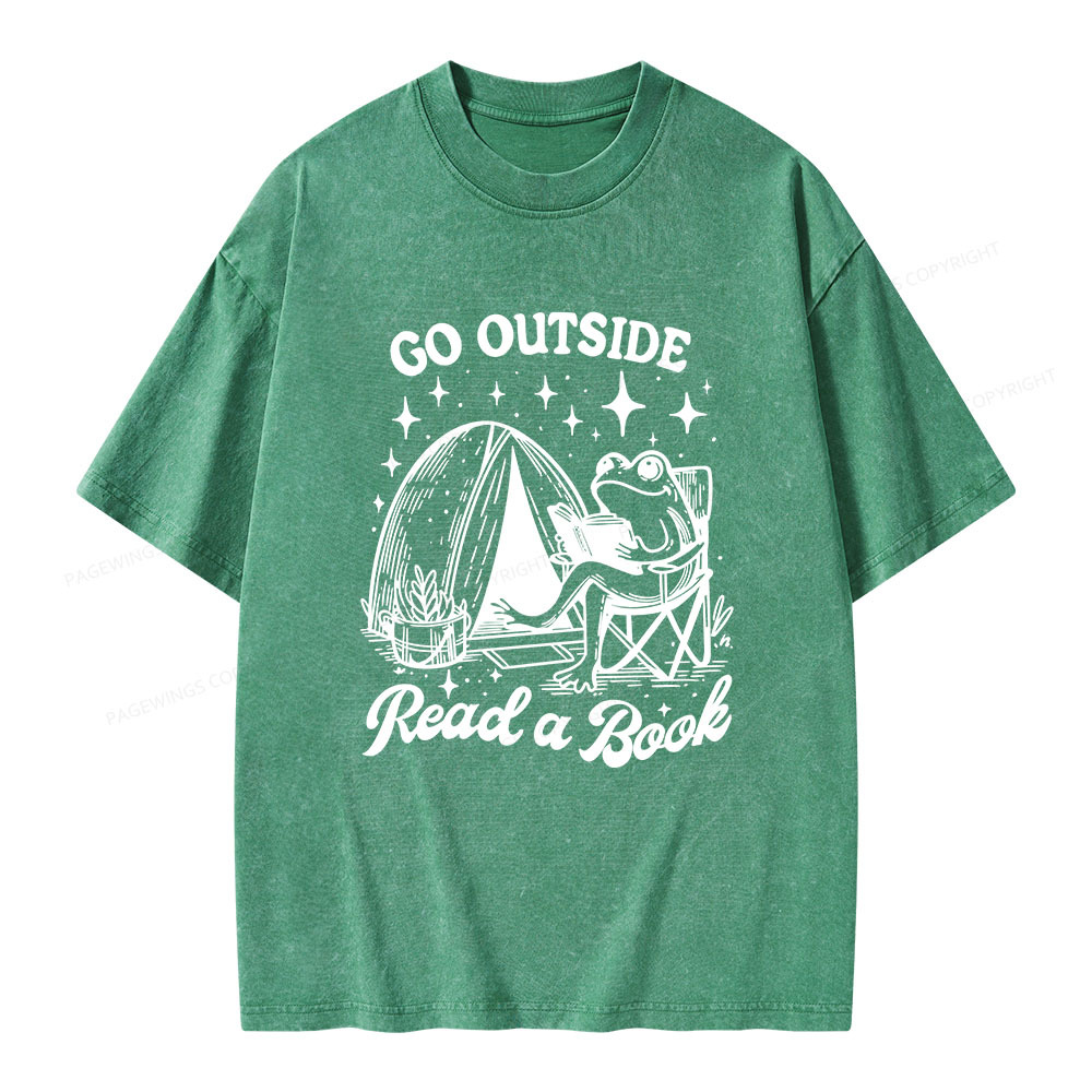 Pagewings Go Outside Unisex Washed T-shirt