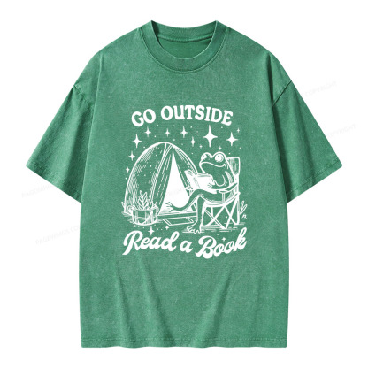 Pagewings Go Outside Unisex Washed T-shirt