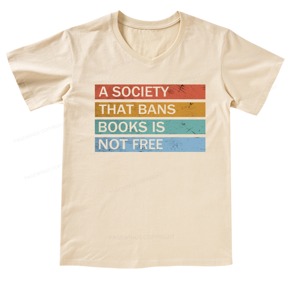 Pagewings Banned Books V-neck T-shirt