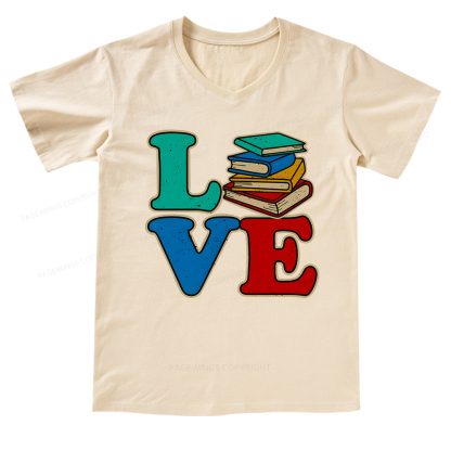 Pagewings Book Lovers V-neck T-shirt