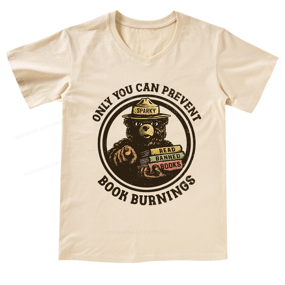 Pagewings Raise Hell Read Books V-neck T-shirt