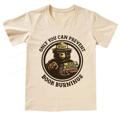Pagewings Raise Hell Read Books V-neck T-shirt