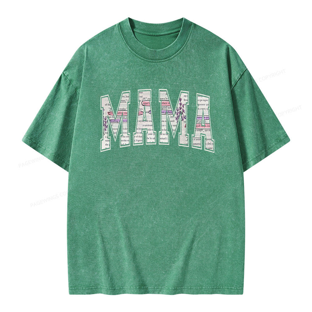 Pagewings A Reading Log About MAMA Unisex Washed T-shirt