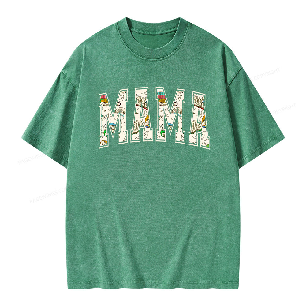 Pagewings About MAMA's Books Unisex Washed T-shirt