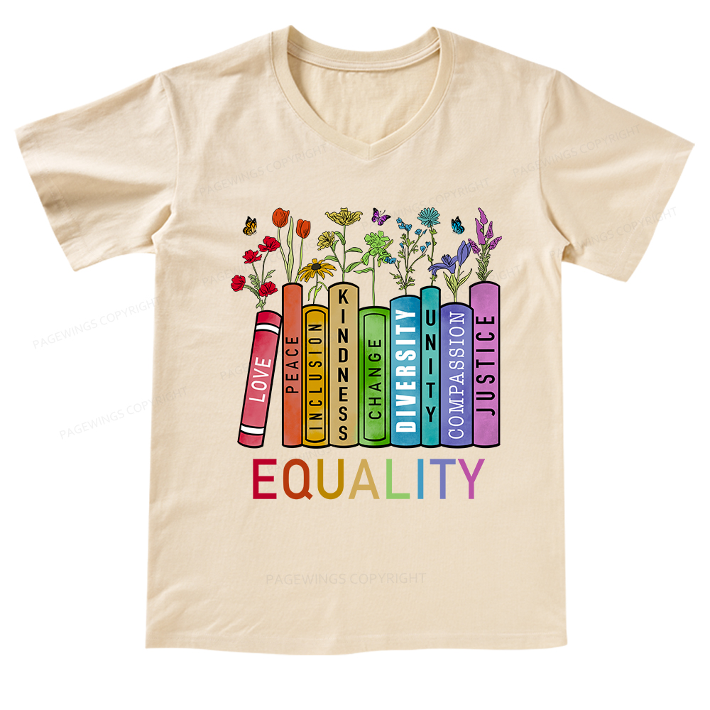 Pagewings Equal Rights Shirt V-neck T-shirt