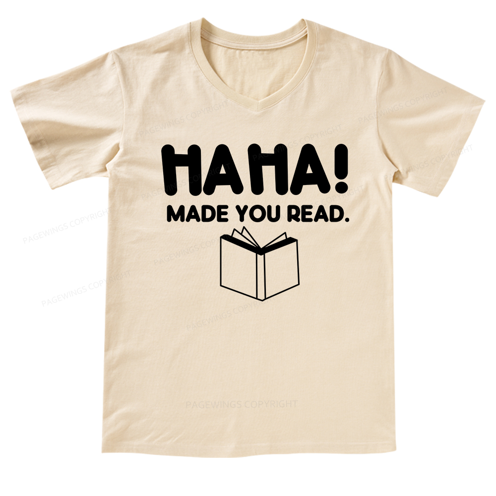 Pagewings Made You Read V-neck T-shirt