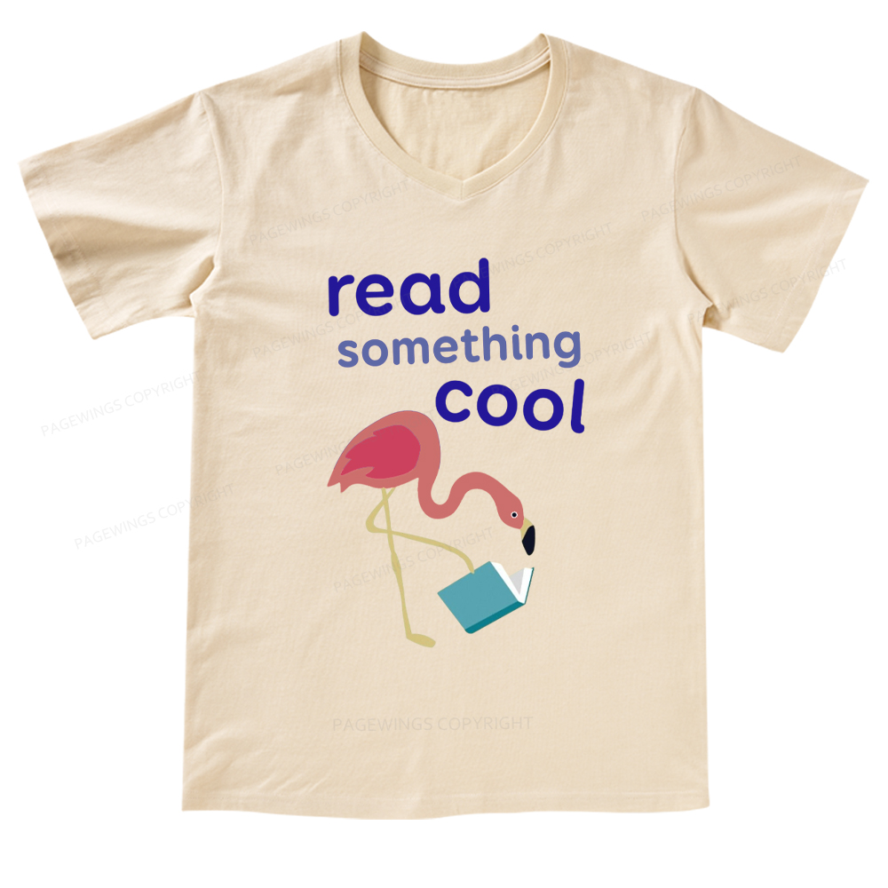 Pagewings Reading Something Cool V-neck T-shirt