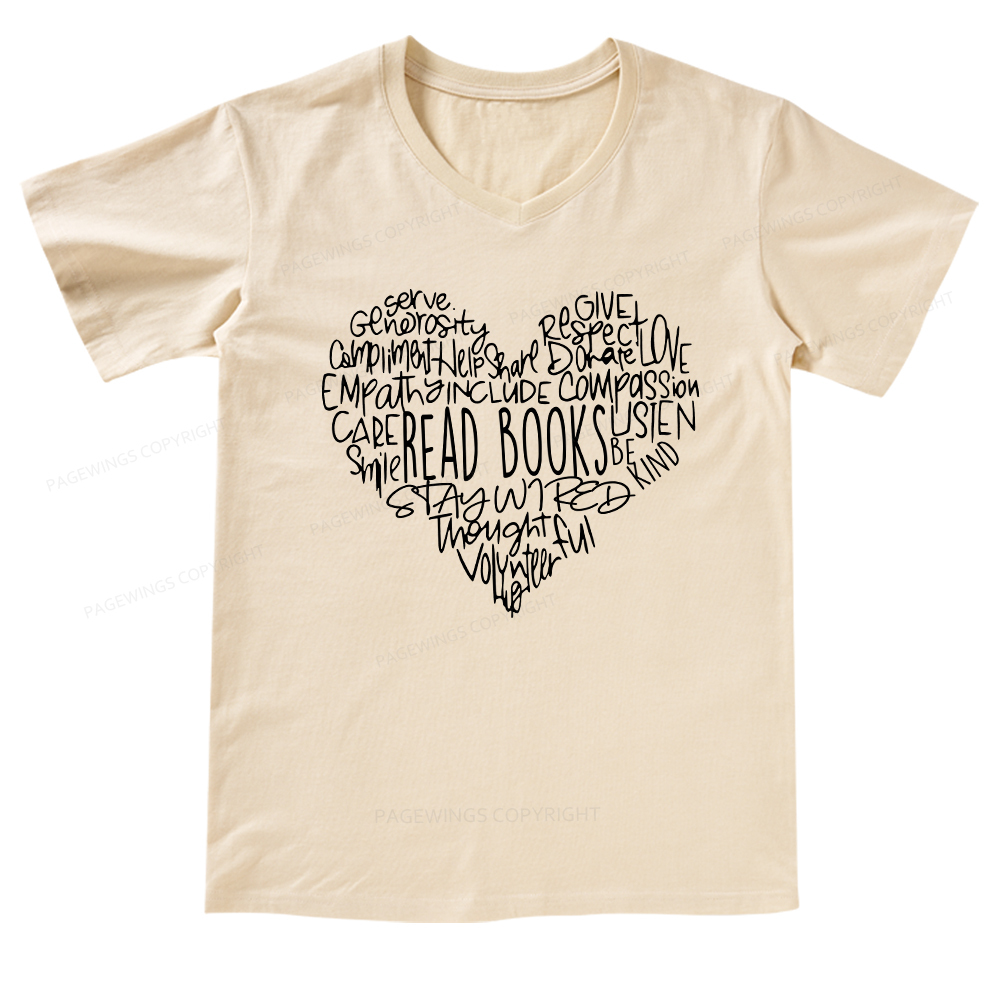 Pagewings Read Books V-neck T-shirt