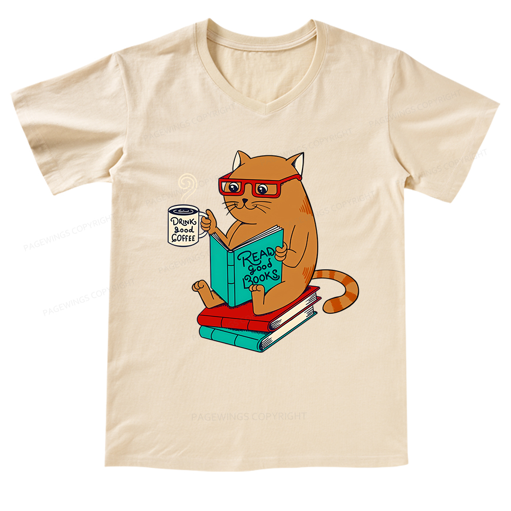 [Copy]Pagewings Books And Plants The Perfect Match T-Shirt V-neck T-shirt