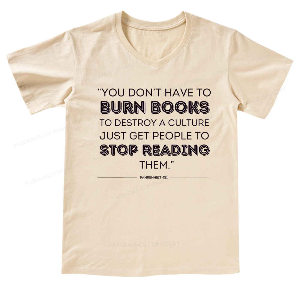 Pagewings Dystopian Book Shirt Classic Literature Gift V-neck T-shirt