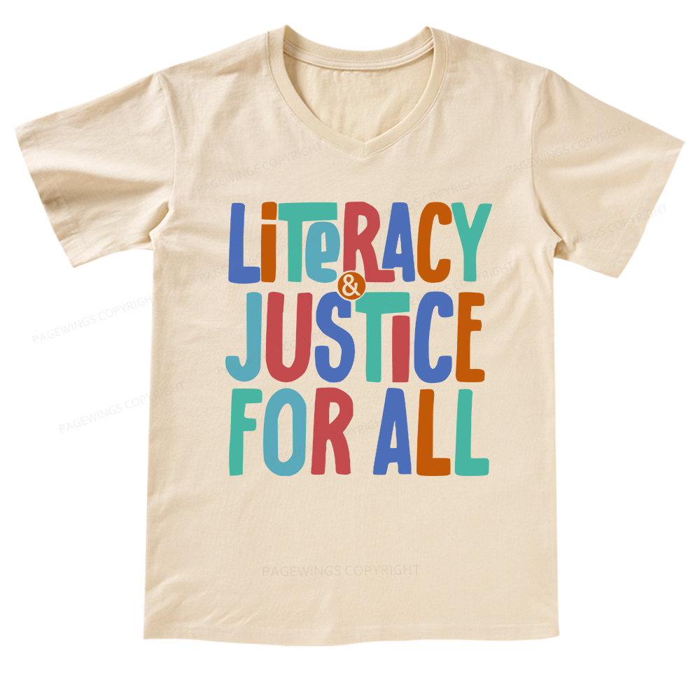 Pagewings Reading Shirt, Book Club Shirt V-neck T-shirt