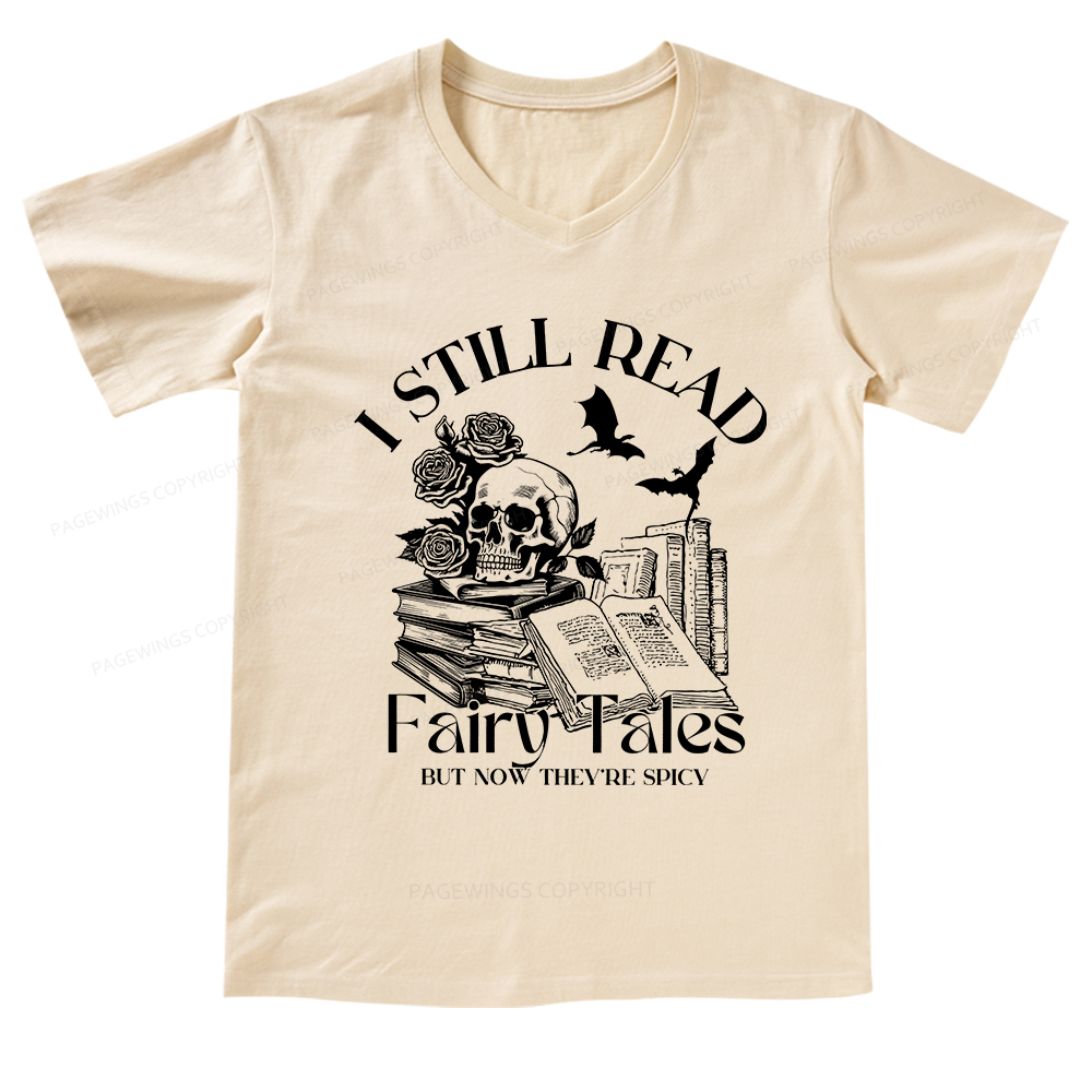 Pagewings Ift For Book Lovers, Fantasy Dragon V-neck T-shirt