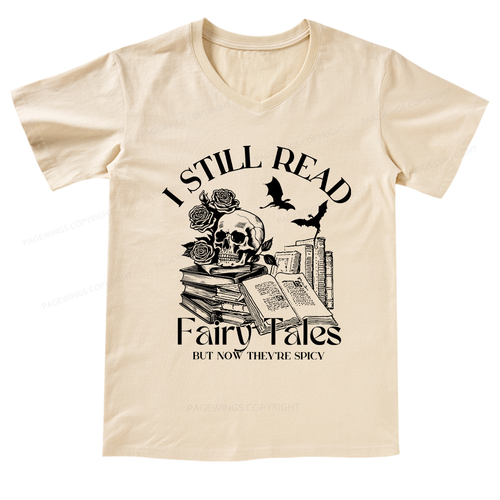 Pagewings Ift For Book Lovers, Fantasy Dragon V-neck T-shirt