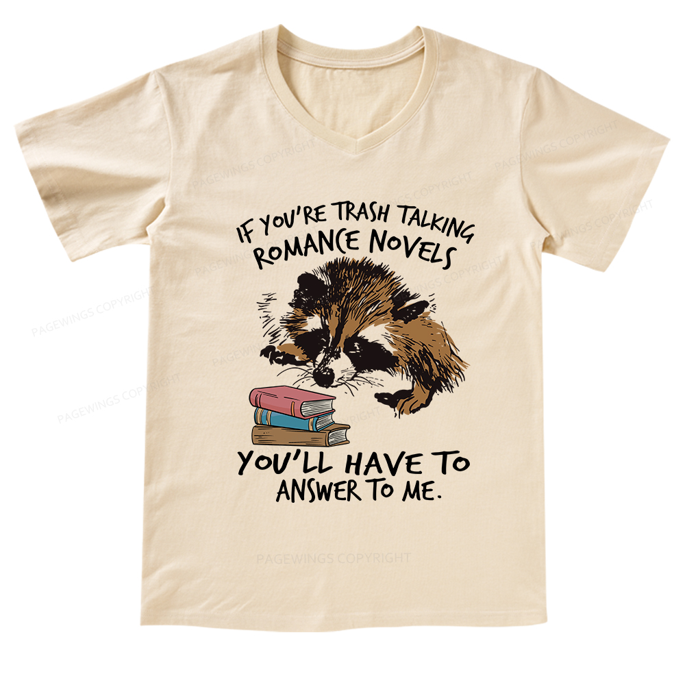 Pagewings Talking Ronan E Novels V-neck T-shirt