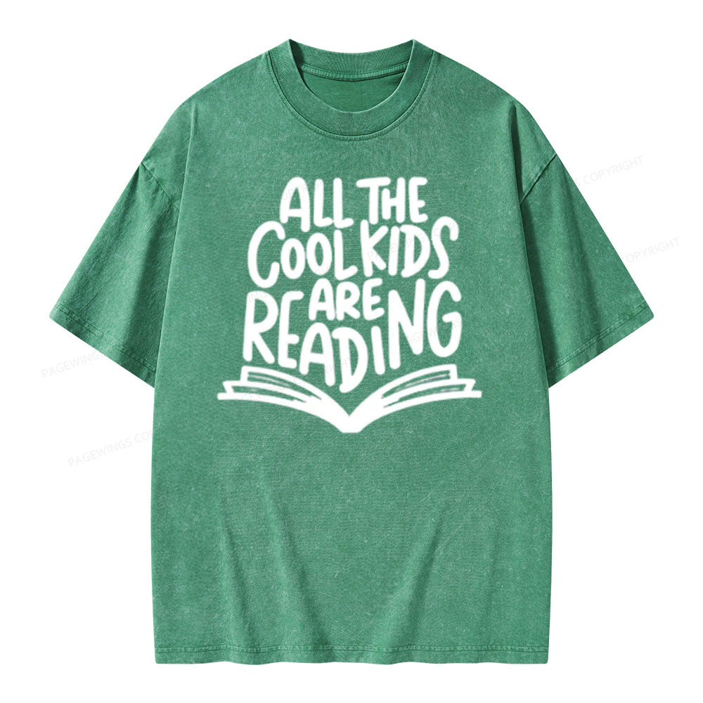 Pagewings Book Lover Kid Shirt, Reading Habit T-Shirt Unisex Washed T-shirt