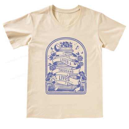 Pagewings Literature Shirt for Bibliophiles V-neck T-shirt